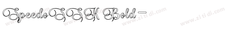 SpeedoSSK Bold字体转换